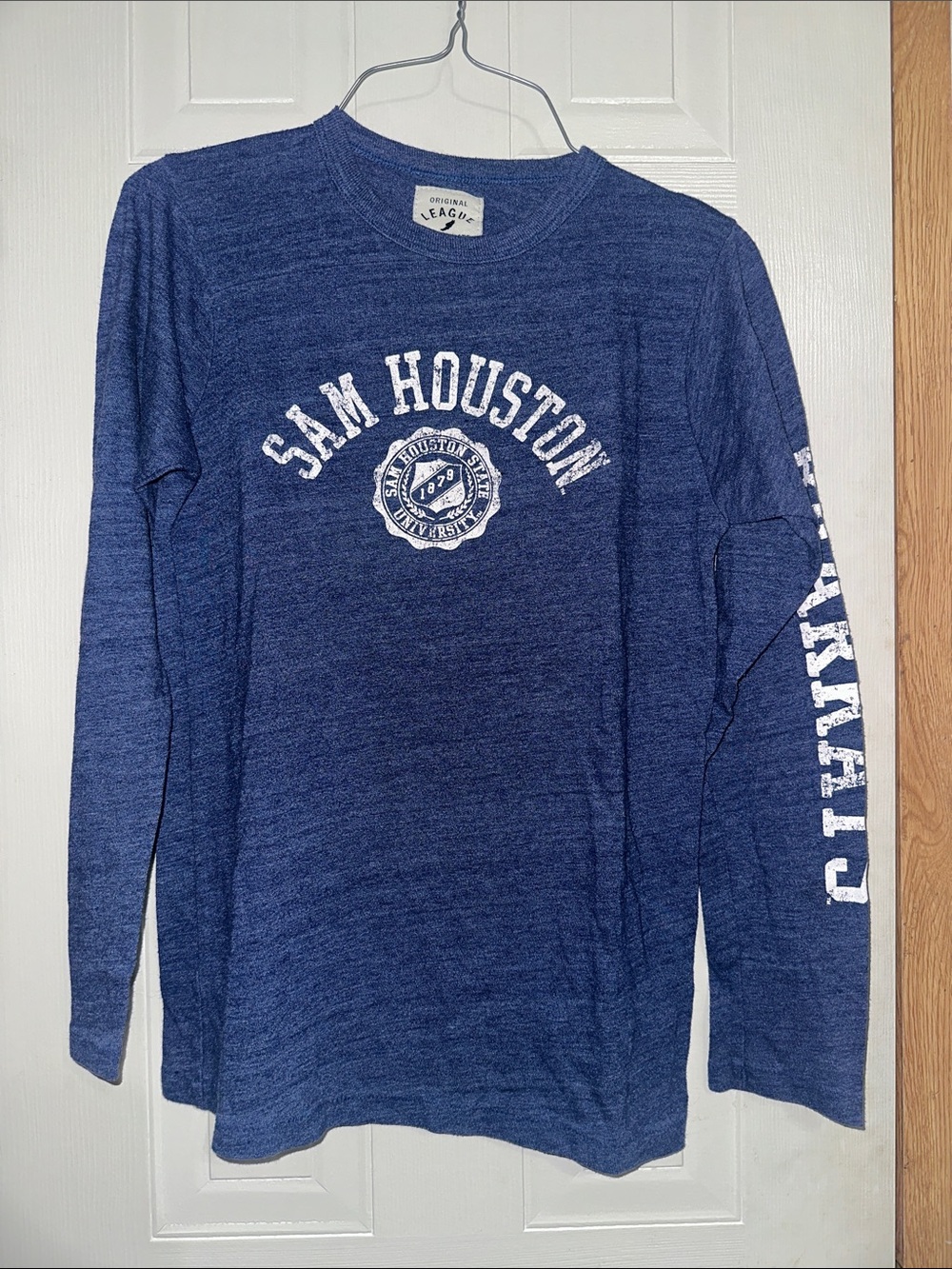 Blue Long-Sleeve Crewneck Shirt